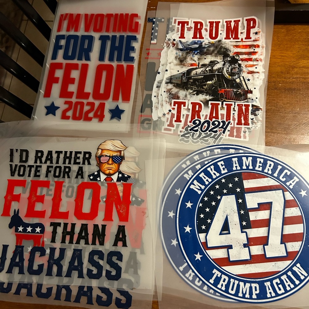 Decals iron on for tshirts/sweatshirts